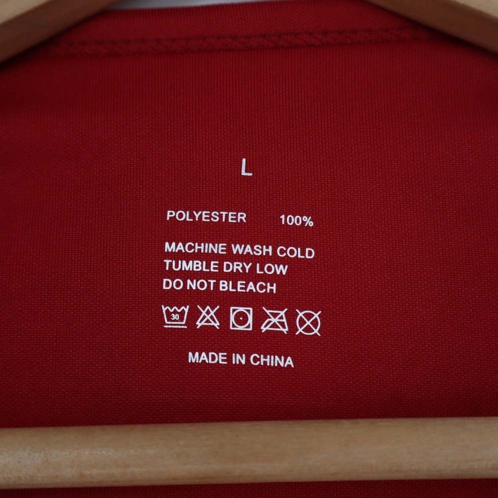 Unbranded Mens Red Athletic Tank Top Polyester Sleeveless Gym Shirt Size L - Picture 3 of 5